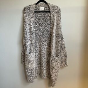 Vici pocketed fuzzy knit cardigan
